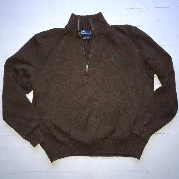 Polo brown 1/4 zip sweater - Picture 2 of 5